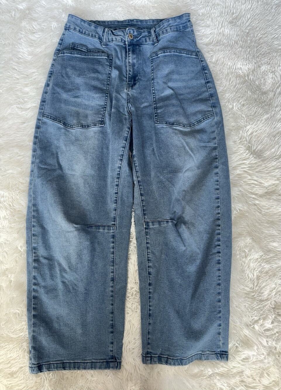 Evaless Women’s 12 Barrel, Baggy Wide Leg Jeans. Fantastic Pair. Comf